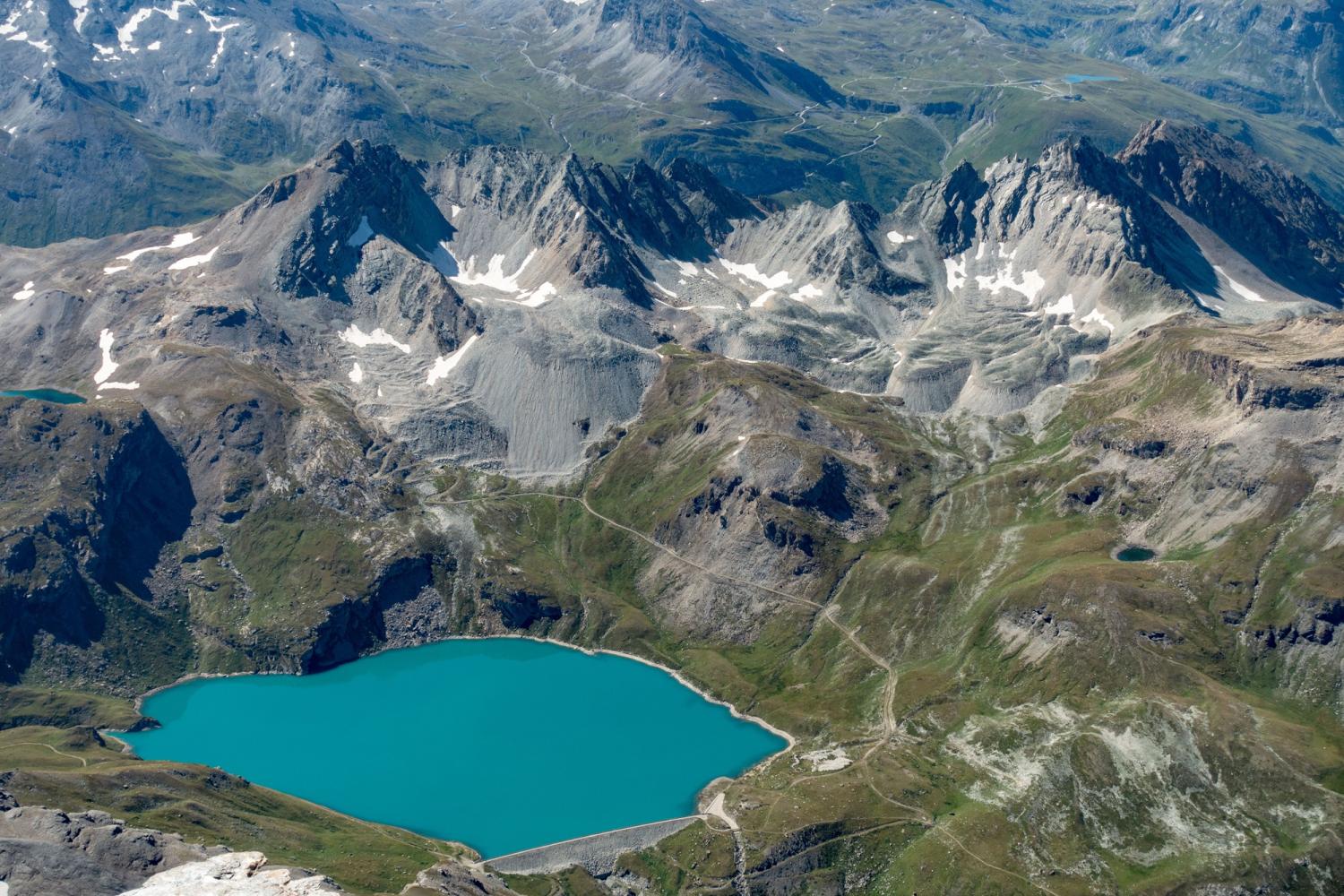 Vue sur la Tsanteleina et le Lac de la Sassière